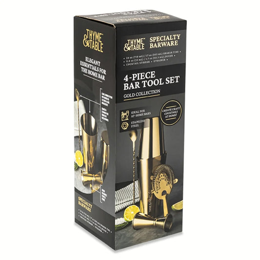 Thyme & Table 4-Piece Stainless Steel Gold Bar Tool Set