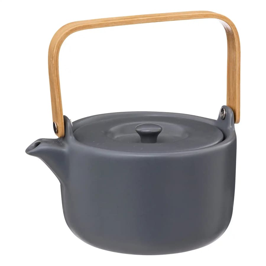 Tetera Loza-Bamboo Color Menta/ Taupe 800ml