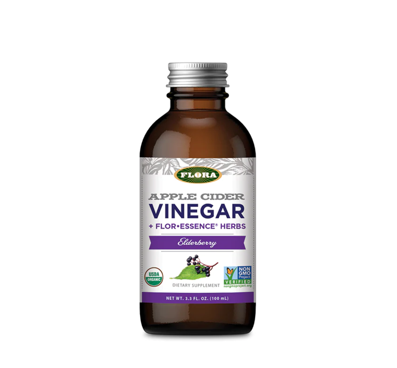 Flora - Shot de Vinagre de Sidra de Manzana & Elderberry (Saúco)