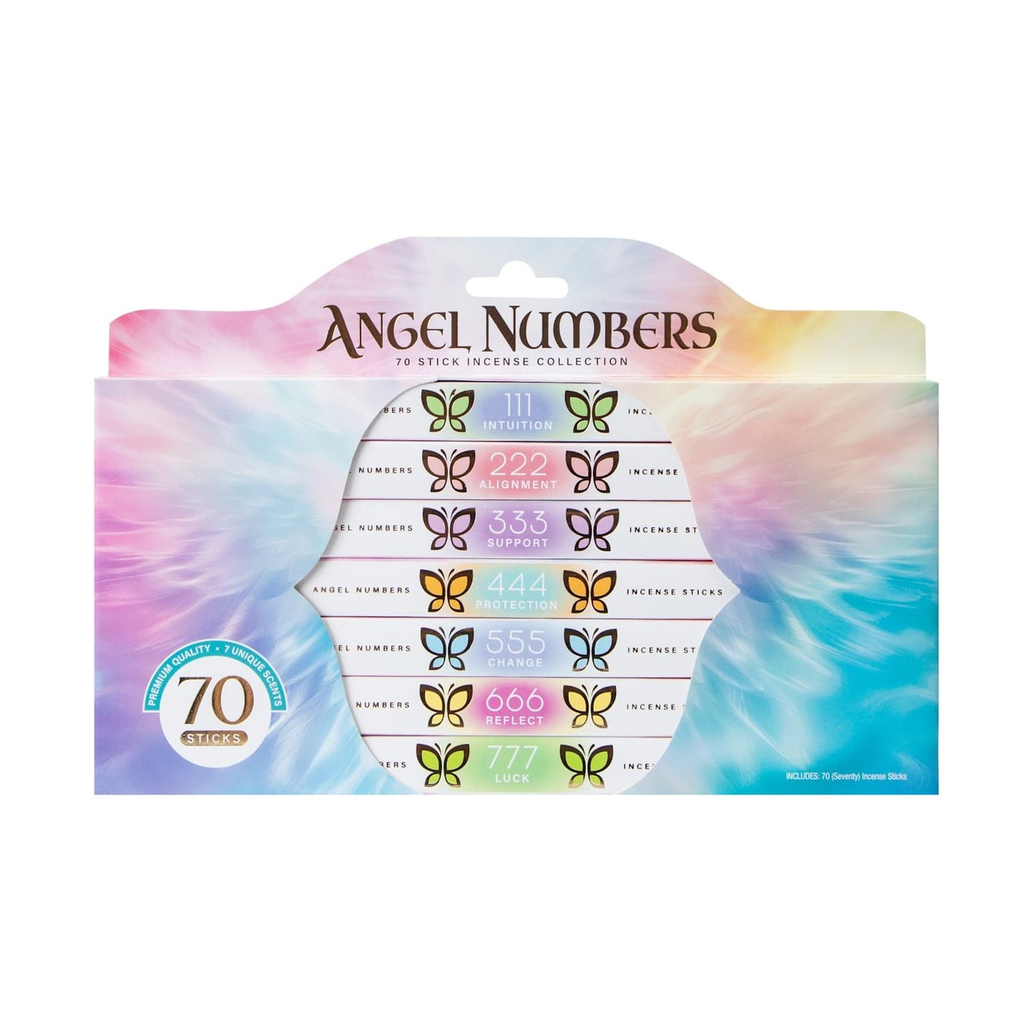 Caja 70 Sticks Inciensos Angel Numbers