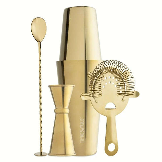 Thyme & Table 4-Piece Stainless Steel Gold Bar Tool Set