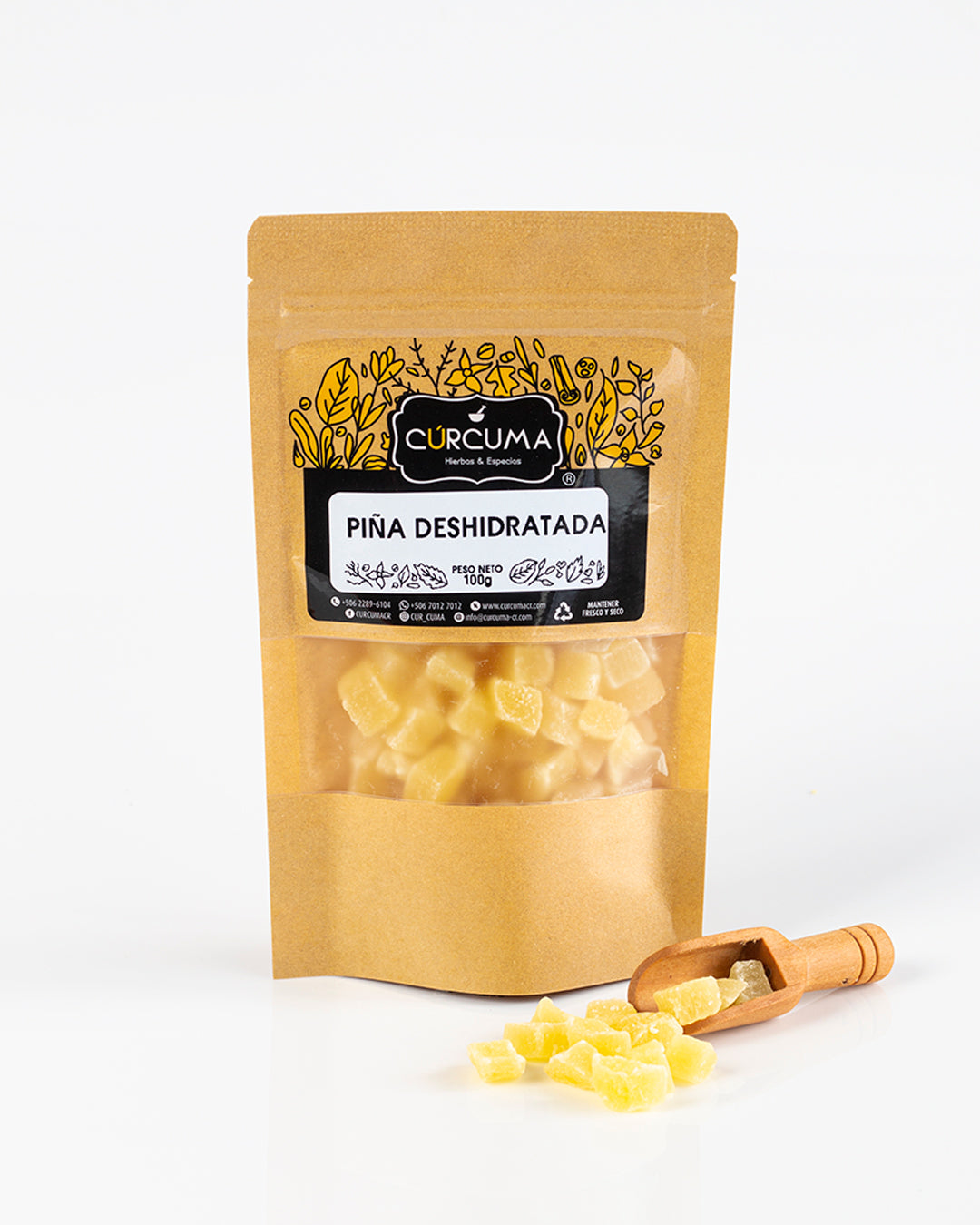 Piña Deshidratada - Dried Pineapple - Cúrcuma®
