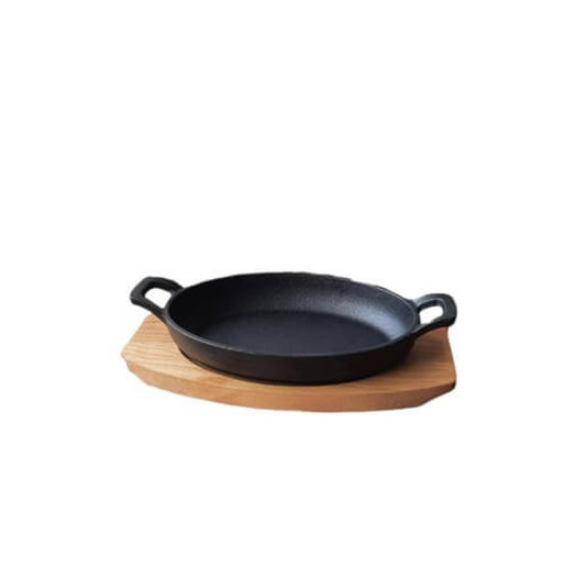 Bandeja de Hierro Ovalada 17.5x12.5cm  + Base